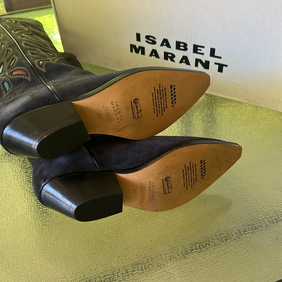 Isabel Marant Denvee Suede Western Boots - Picture 10 of 12